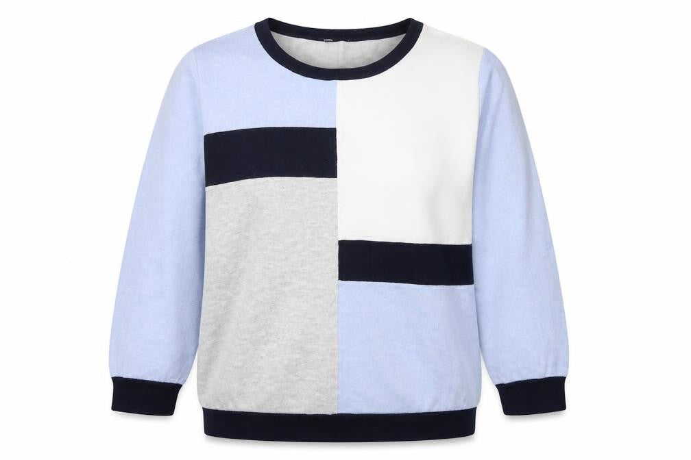 M&Co Womens Blue Round Neck  Viscose Pullover Jumper Size M