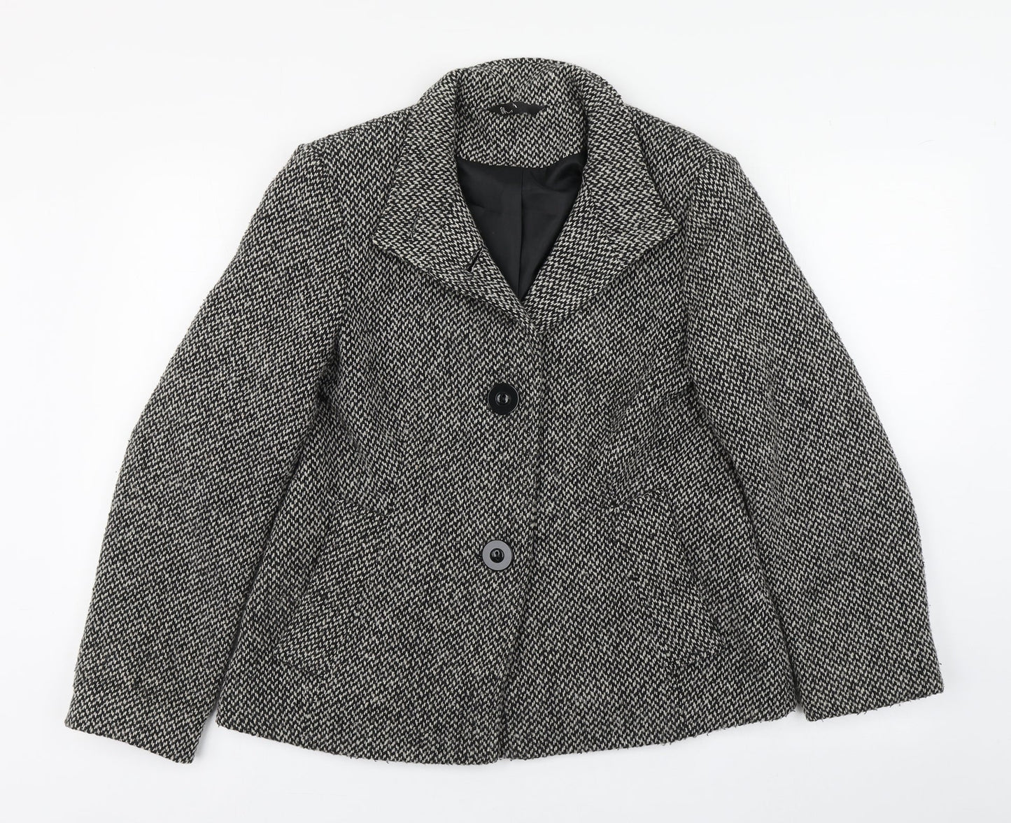 BHS Womens Black   Jacket Blazer Size 12  Button