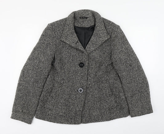 BHS Womens Black   Jacket Blazer Size 12  Button