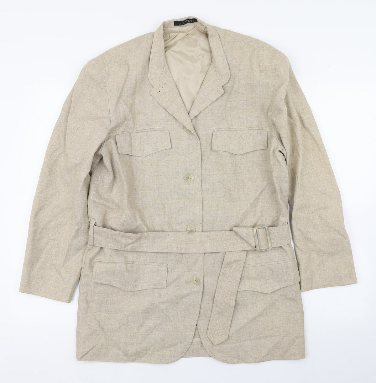 Next Too Womens Beige   Trench Coat Coat Size 12  Button