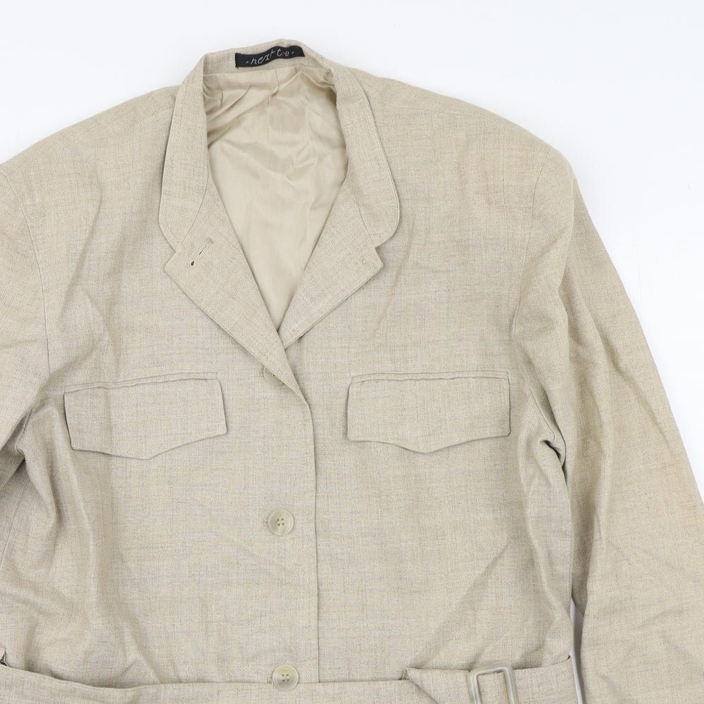 Next Too Womens Beige   Trench Coat Coat Size 12  Button