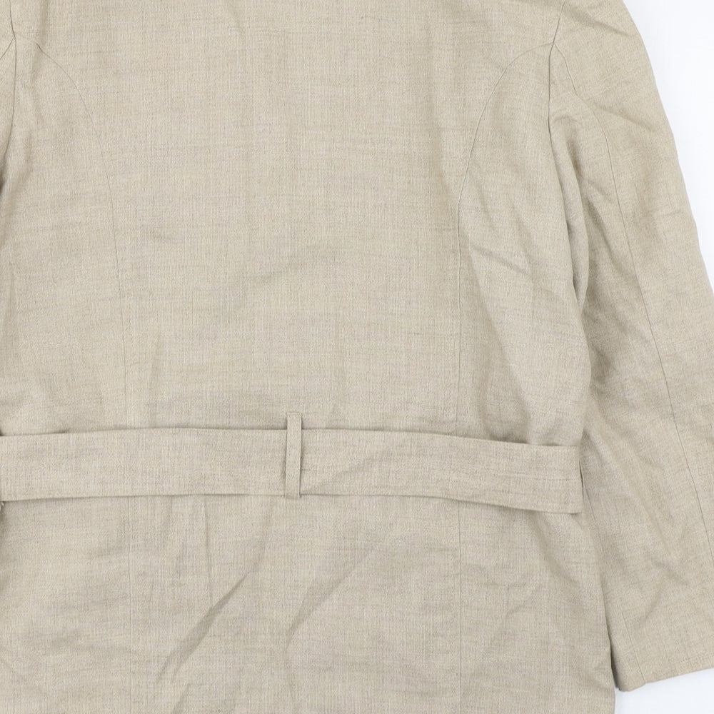 Next Too Womens Beige   Trench Coat Coat Size 12  Button