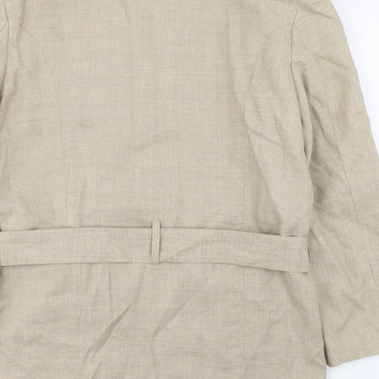 Next Too Womens Beige   Trench Coat Coat Size 12  Button