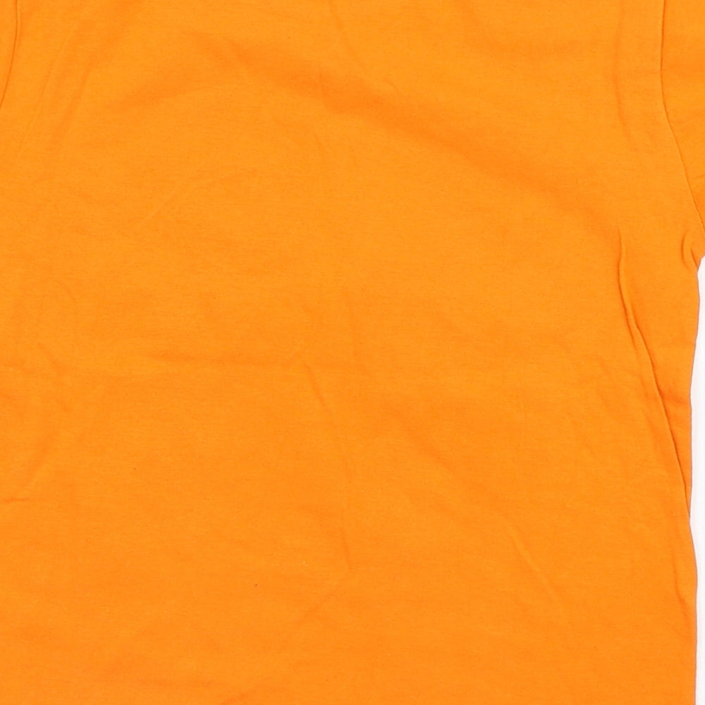 St Bernard Boys Orange  100% Cotton Jersey T-Shirt Size 7-8 Years Round Neck Pullover - Octopus
