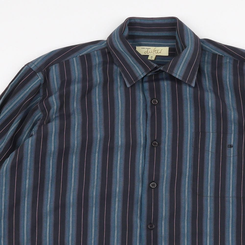 Daniel Granme Mens Multicoloured Striped Cotton  Button-Up Size M Collared Button