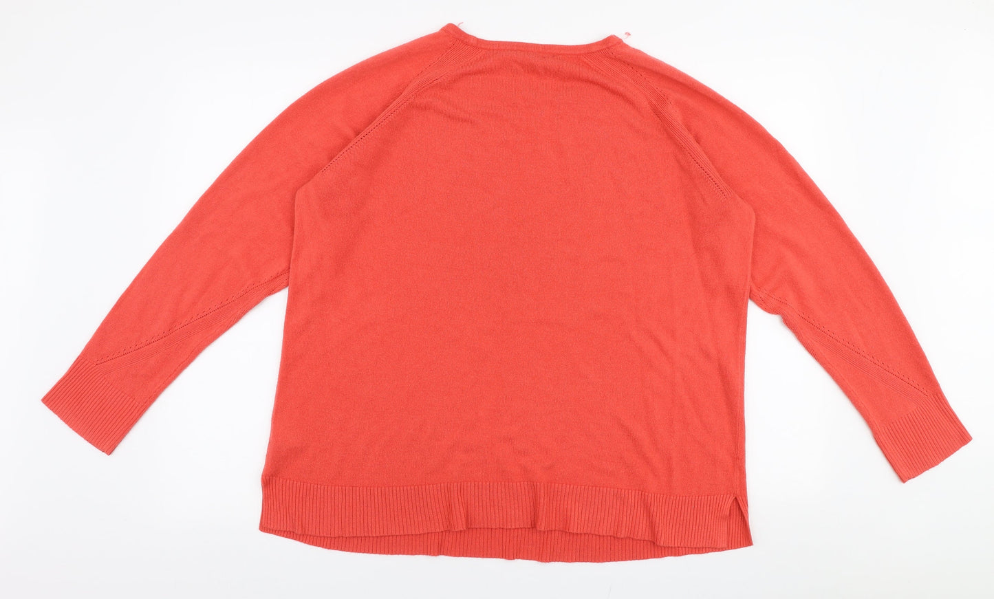 Bonmarche` Womens Pink Round Neck  Acrylic Pullover Jumper Size 22