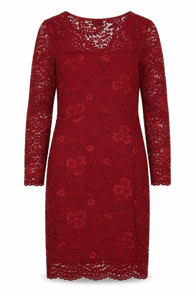 VERO MODA Womens Red  Polyester Pencil Dress  Size S  V-Neck Pullover