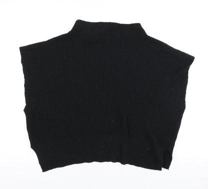 Preloved Missguided Womens Black High Neck  Polyester Pullover Jumper Size 10 - Back