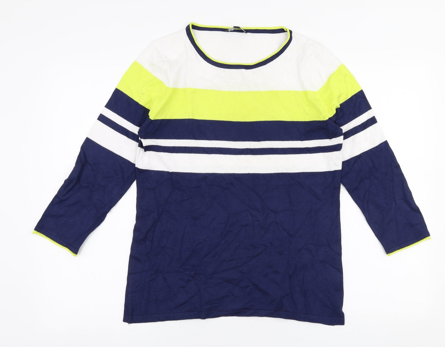 Marble Womens Multicoloured Round Neck  Viscose Pullover Jumper Size 8