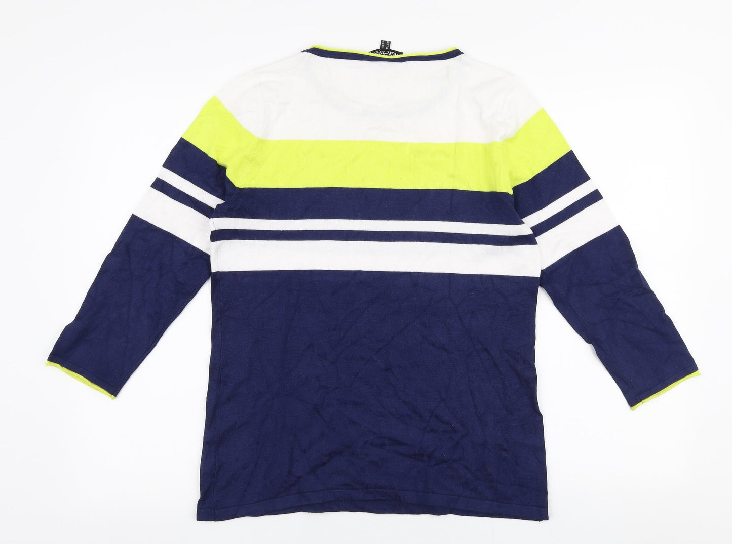 Marble Womens Multicoloured Round Neck  Viscose Pullover Jumper Size 8