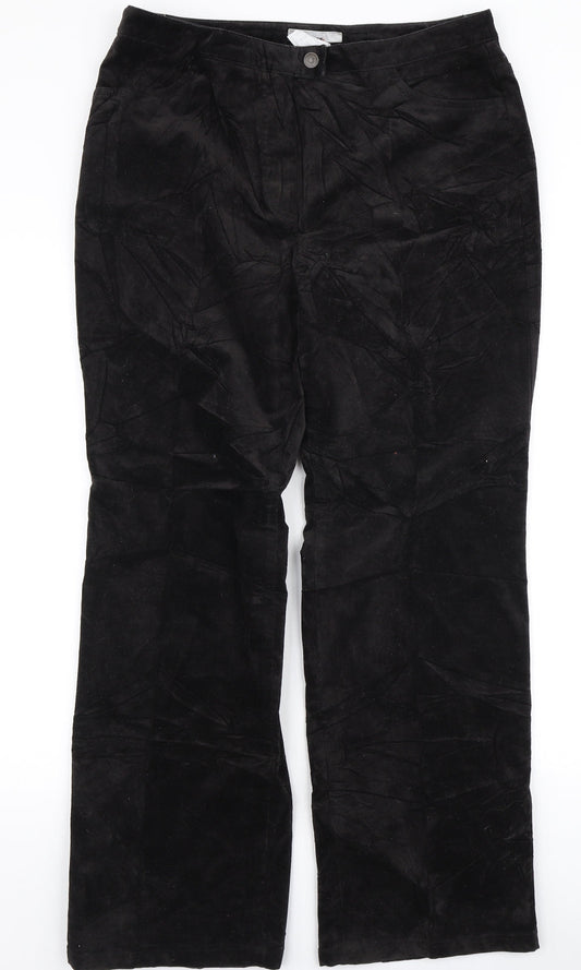 Hirsch Womens Brown  Cotton Trousers  Size 16 L30 in Regular Zip