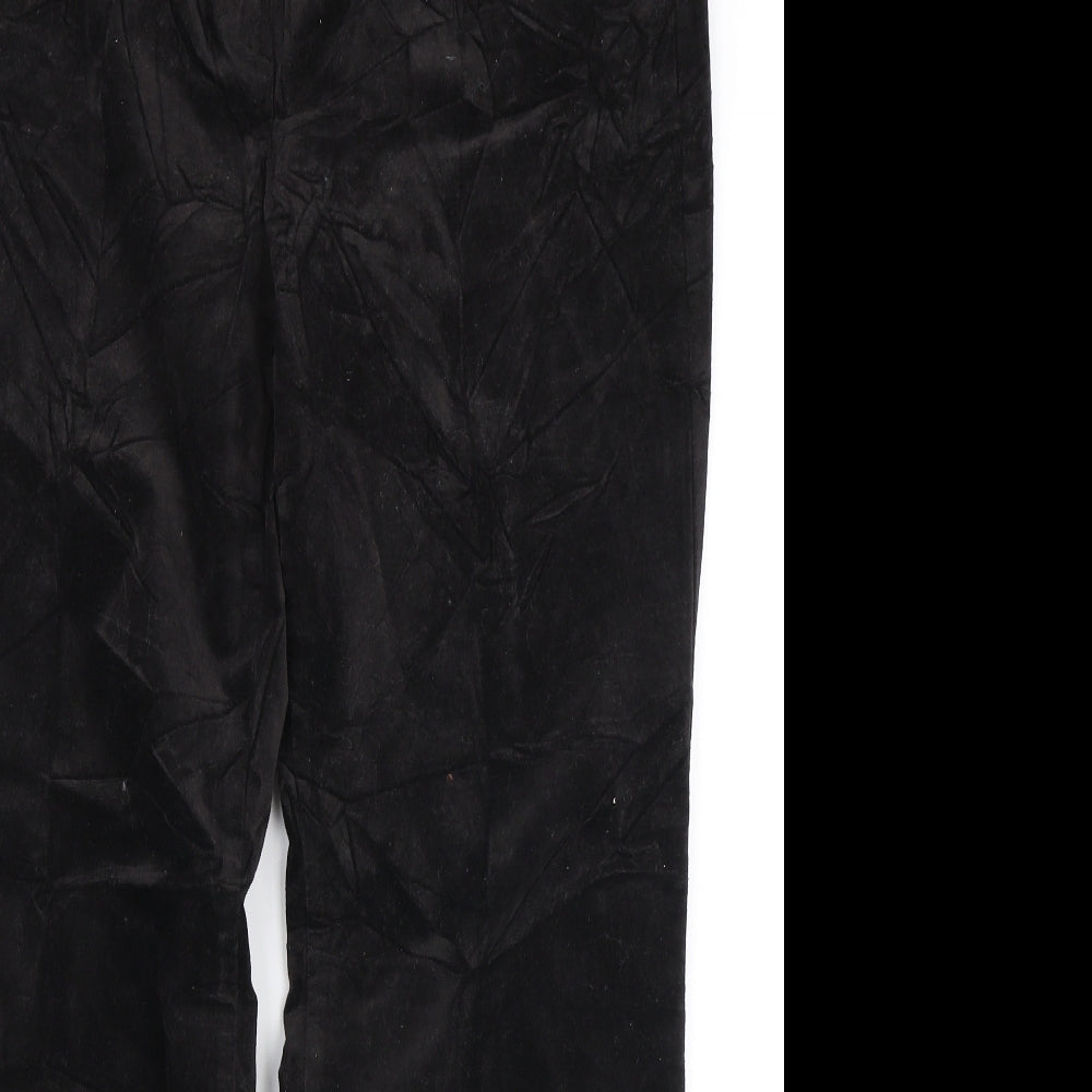 Hirsch Womens Brown  Cotton Trousers  Size 16 L30 in Regular Zip
