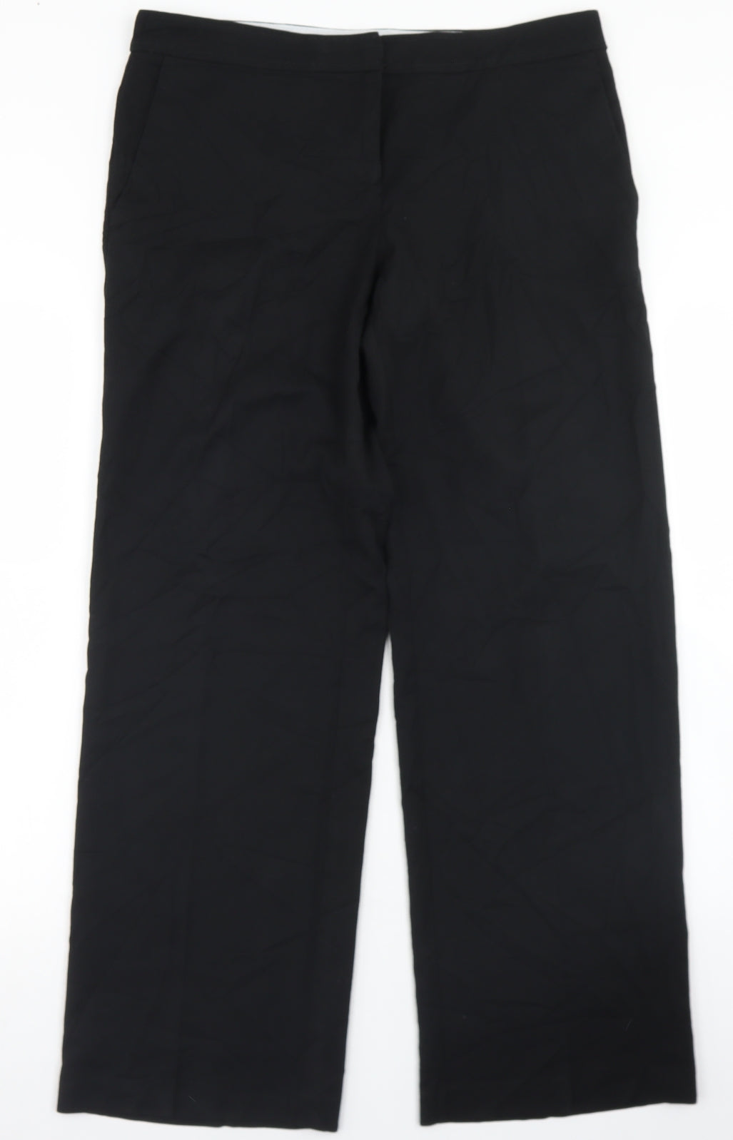NEXT Womens Black  Polyester Dress Pants Trousers Size 12 L29 in Regular Hook & Eye