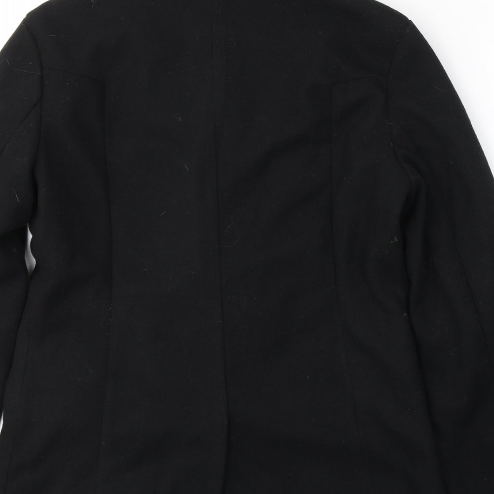 Preworn Womens Black  Polyester Jacket Blazer Size M