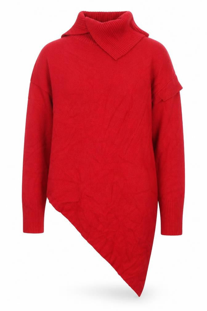 River Island Womens Red Roll Neck  Viscose Pullover Jumper Size XS
