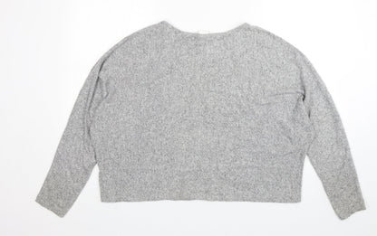 H&M Womens Grey  Polyester Pullover Sweatshirt Size M  Pullover