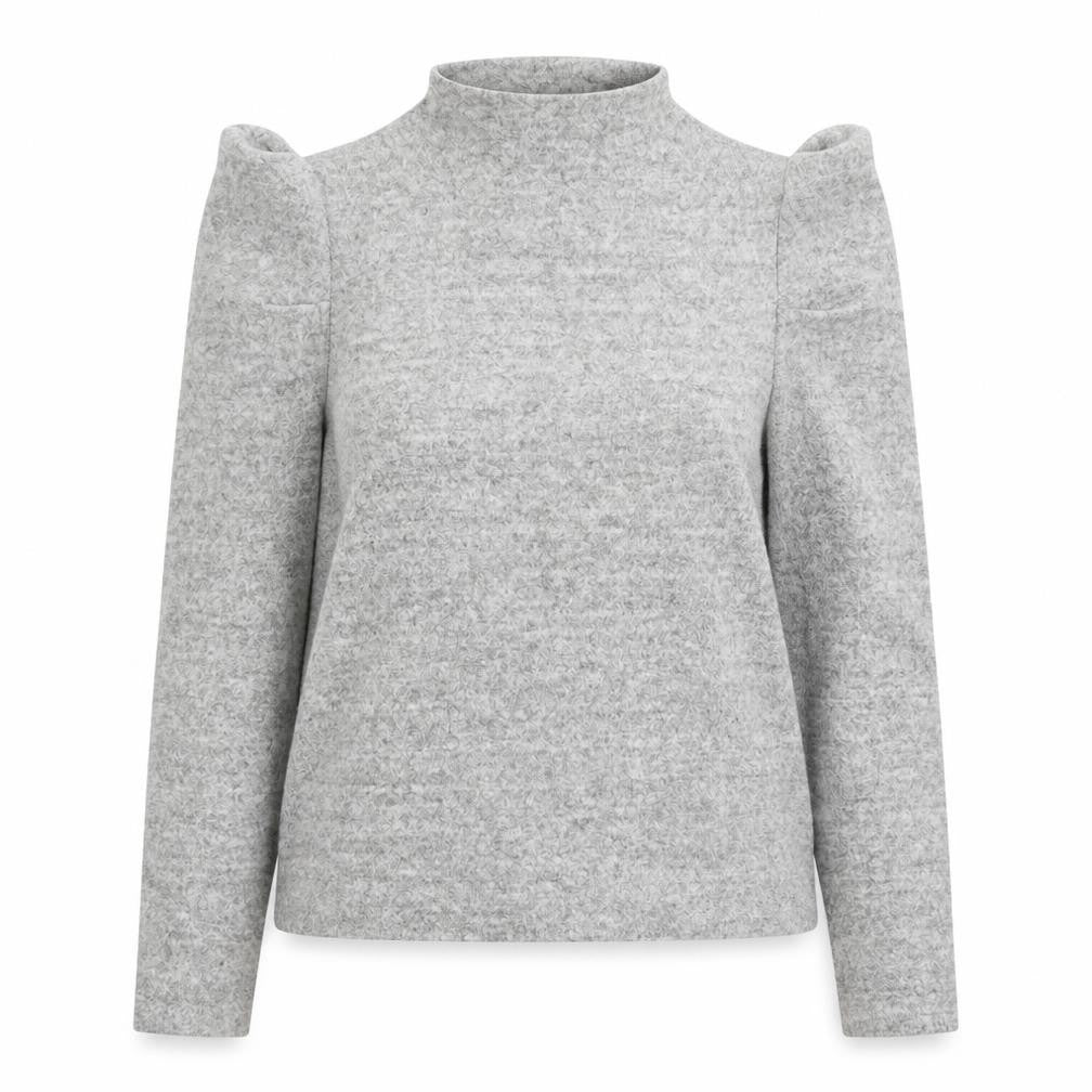 Papaya Womens Grey Mock Neck  Viscose Pullover Jumper Size 14