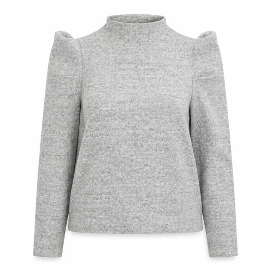 Papaya Womens Grey Mock Neck  Viscose Pullover Jumper Size 14