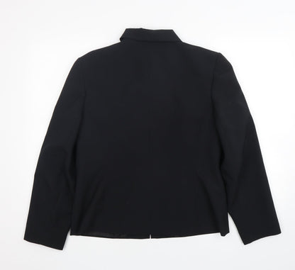 Preloved Etam Womens Black   Jacket  Size 14  Zip - Back