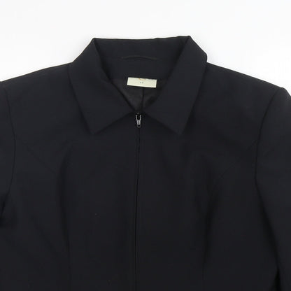 Preloved Etam Womens Black   Jacket  Size 14  Zip - Detail