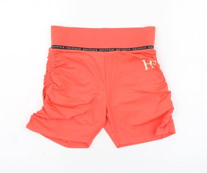 Preloved Hollyfield Girls Pink  Polyester Compression Shorts Size 14-15 Years  Regular - Front