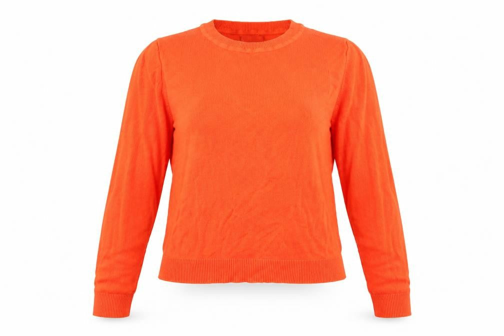 ASOS Womens Orange Crew Neck  Viscose Pullover Jumper Size 10