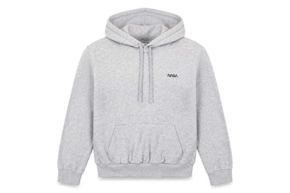 H&M Womens Grey  Cotton Pullover Hoodie Size S   - NASA