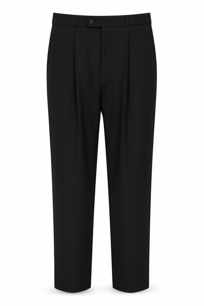 Preworn Womens Black  Polyester Trousers  Size 36 in L32 in Regular Button