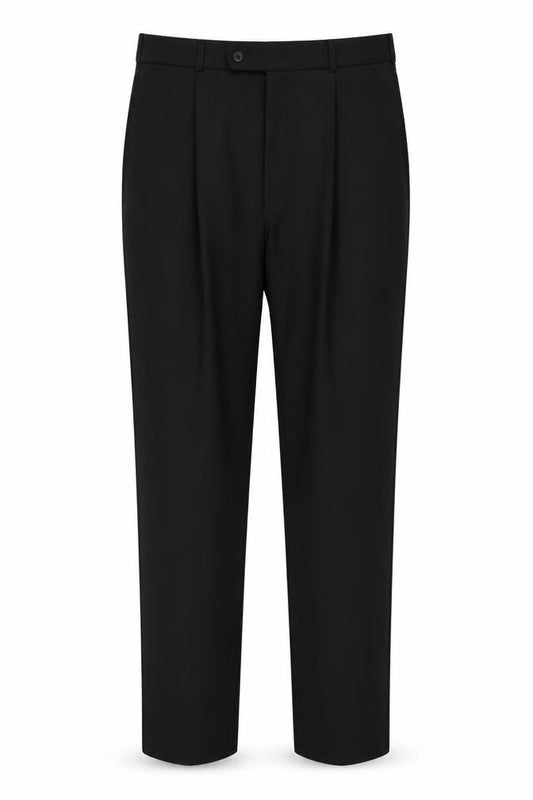 Preworn Womens Black  Polyester Trousers  Size 36 in L32 in Regular Button