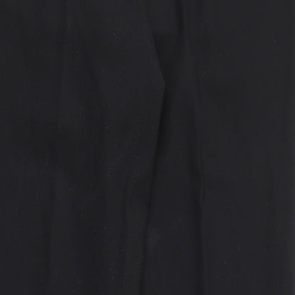 Preworn Womens Black  Polyester Trousers  Size 36 in L32 in Regular Button