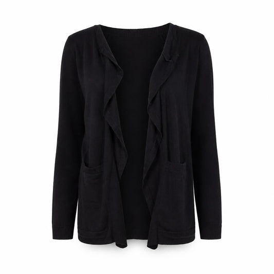 Tu Womens Black V-Neck  Viscose Cardigan Jumper Size 8
