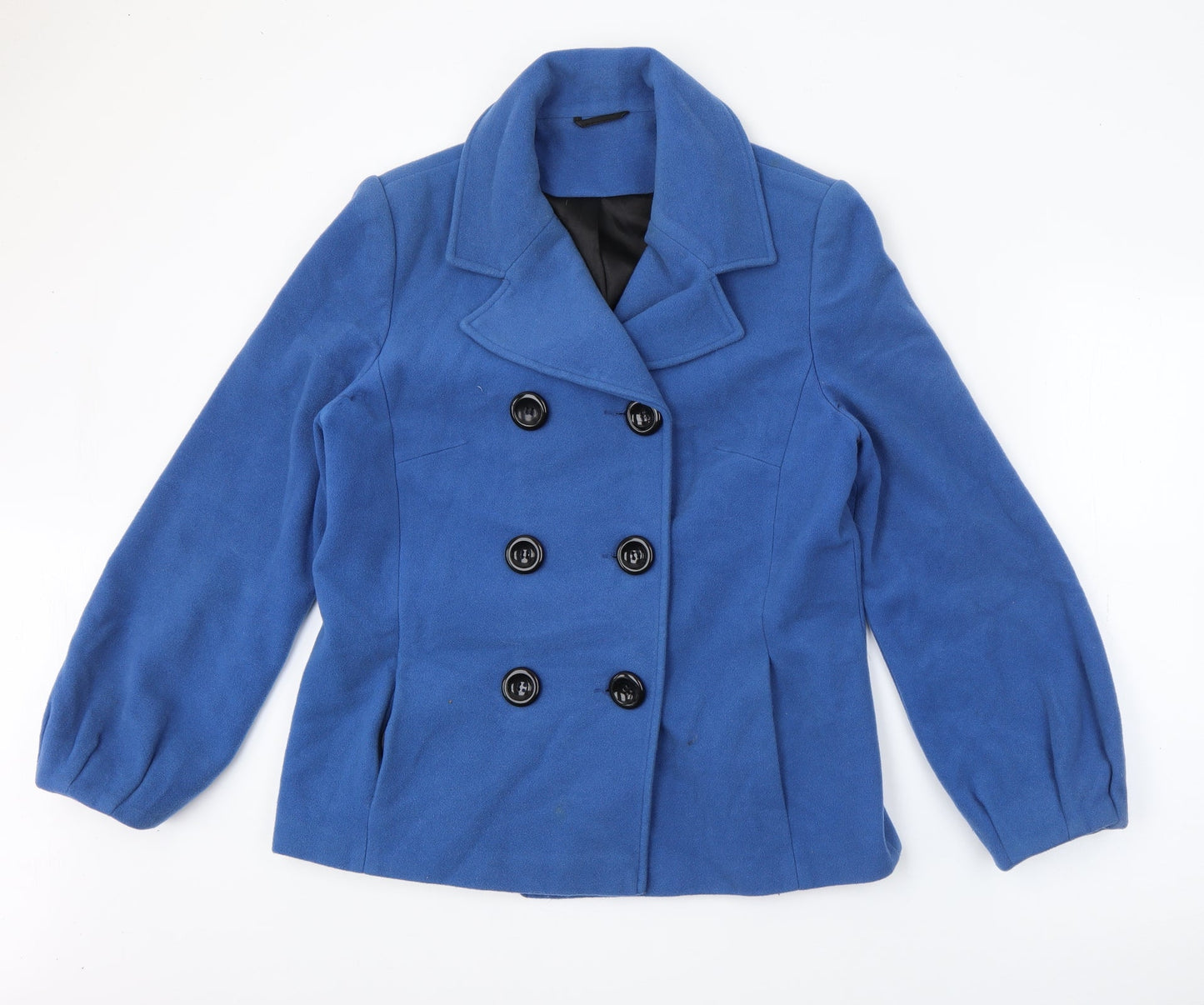 M&Co Womens Blue   Jacket Coat Size 14  Button