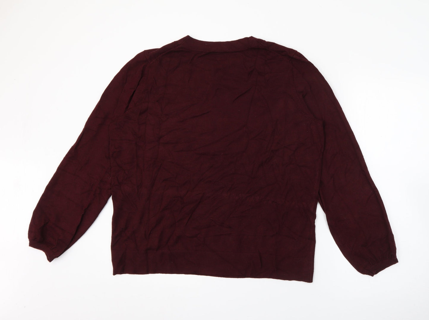 Street One Womens Red Crew Neck  Viscose Pullover Jumper Size 16