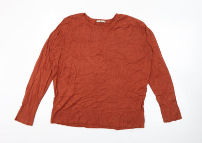 Preloved TU Womens Brown Crew Neck  Viscose Pullover Jumper Size 16 - Front