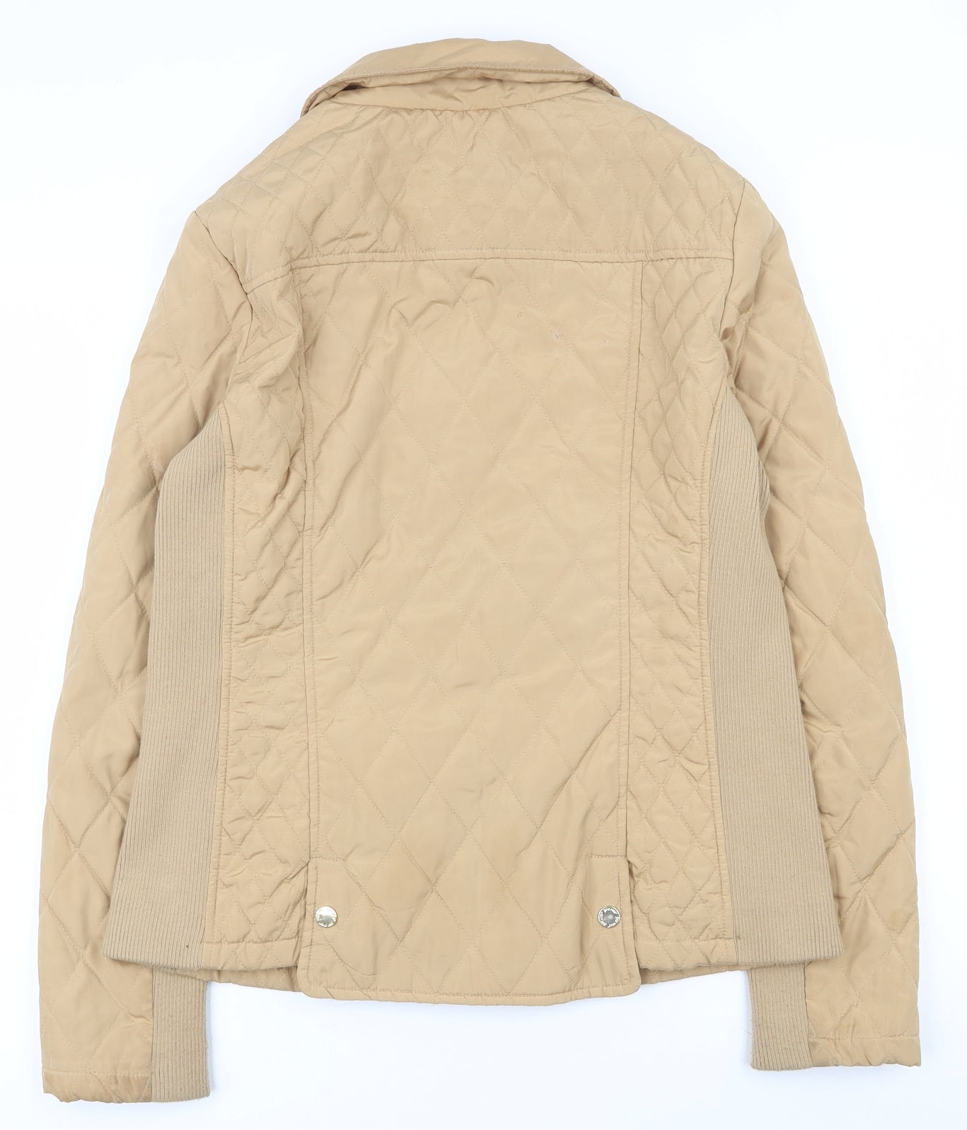Per Una Womens Beige   Quilted Coat Size 12  Zip