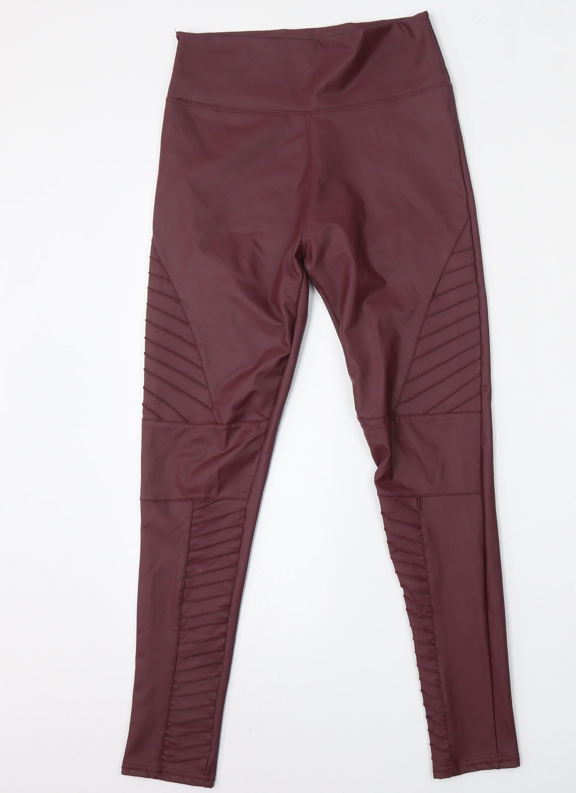 Yu & Me Womens Red  Polyamide Trousers  Size S L26 in Regular  - Leather Trousers