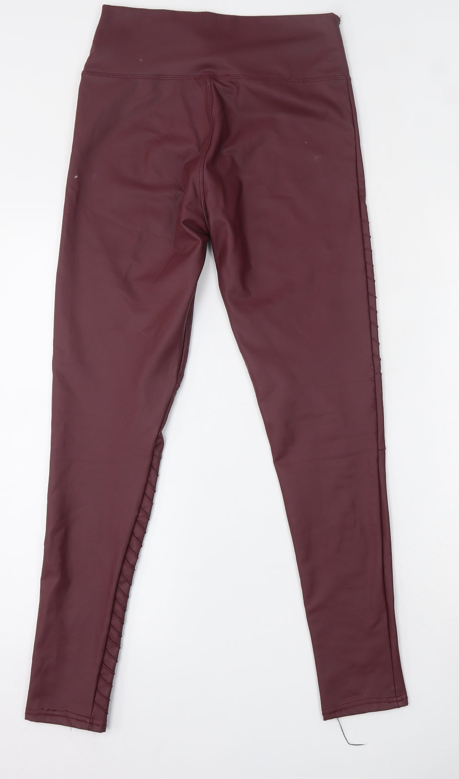 Yu & Me Womens Red  Polyamide Trousers  Size S L26 in Regular  - Leather Trousers