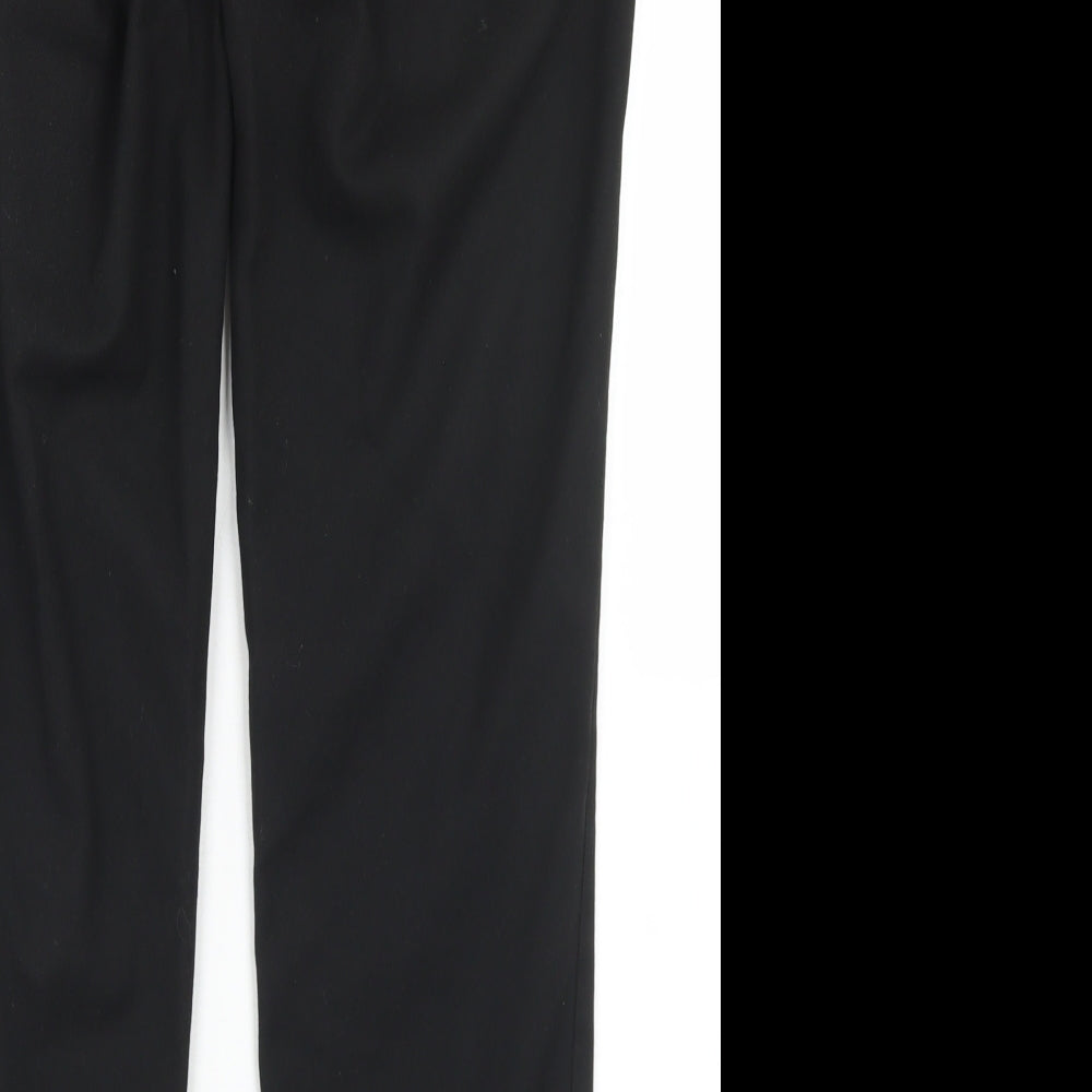 1880 Mens Black  Polyester Dress Pants Trousers Size 32 in L28 in Regular Button