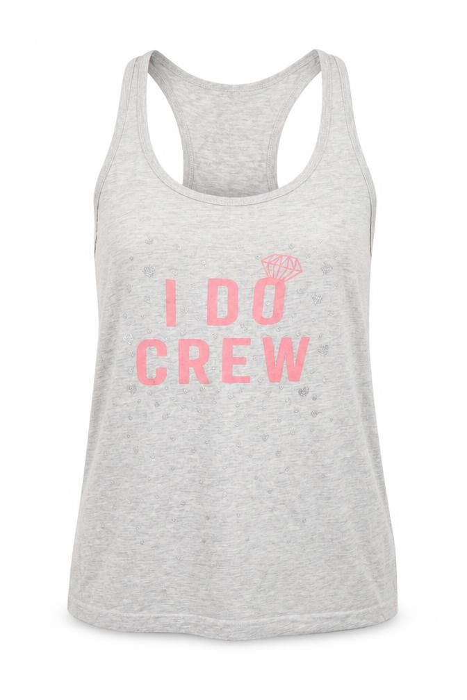 Primark Womens Grey  Cotton Basic Tank Size 6 Round Neck - Wedding/Stag