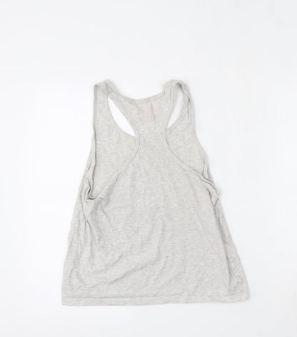 Primark Womens Grey  Cotton Basic Tank Size 6 Round Neck - Wedding/Stag