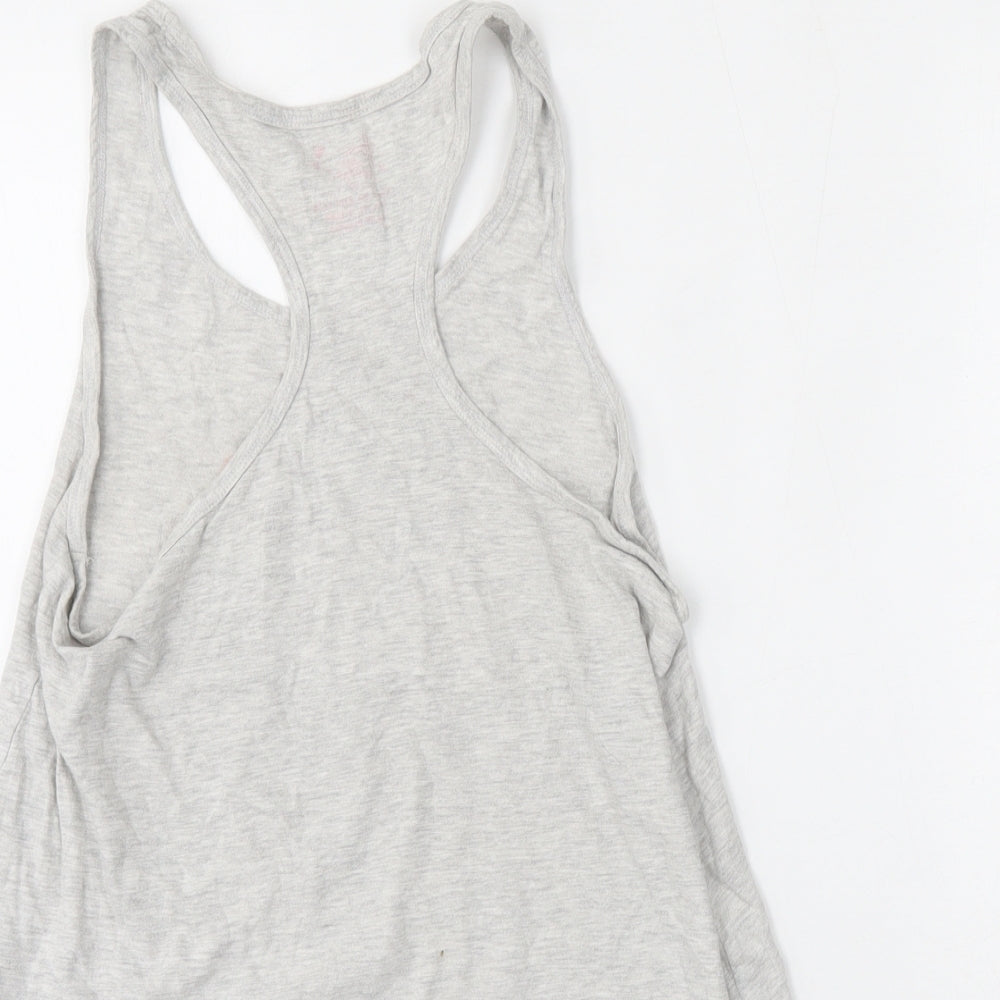 Primark Womens Grey  Cotton Basic Tank Size 6 Round Neck - Wedding/Stag