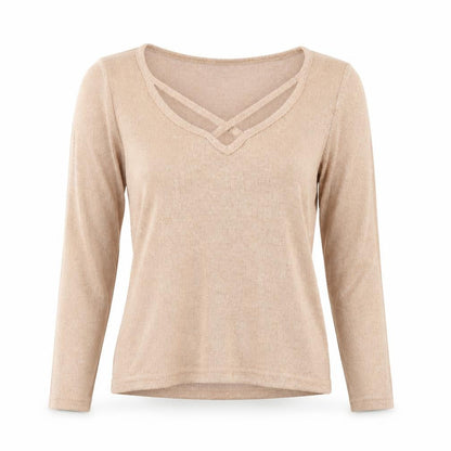 Divided by H&M Womens Pink  Polyester Basic Blouse Size S V-Neck
