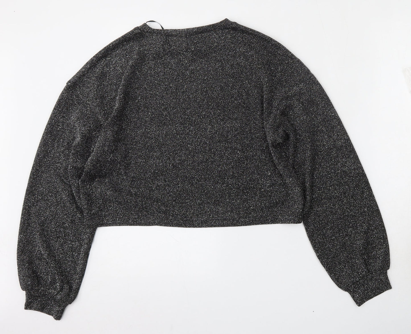 Divided by H&M Womens Black Round Neck  Polyester Pullover Jumper Size S