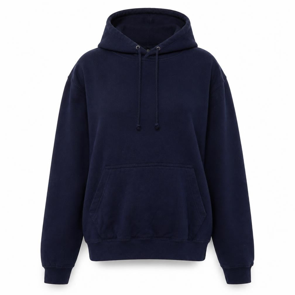 Awdis Womens Blue  Cotton Pullover Hoodie Size S  Tie