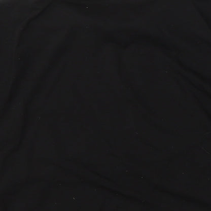 Preworn Womens Black  Polyester Basic Polo Size M Collared