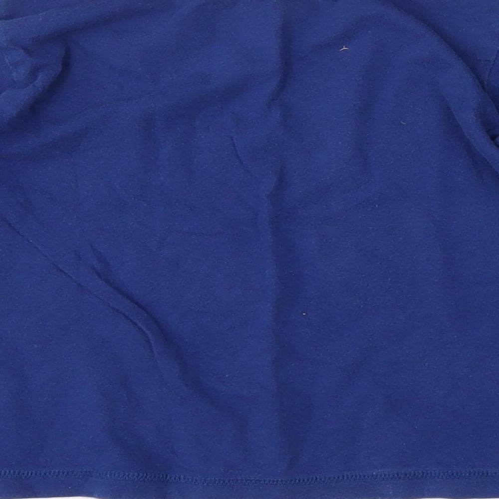 Character.com Girls Blue  Cotton Basic T-Shirt Size 4 Years Round Neck