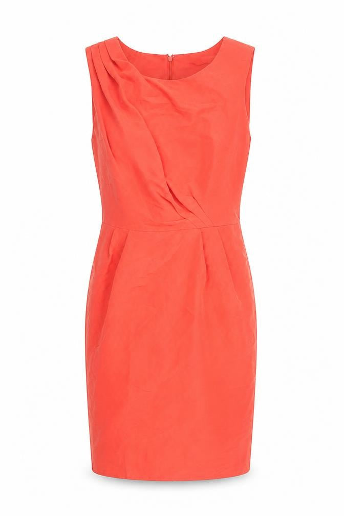 Atmosphere Womens Red  Modal Pencil Dress  Size 10  Boat Neck Zip