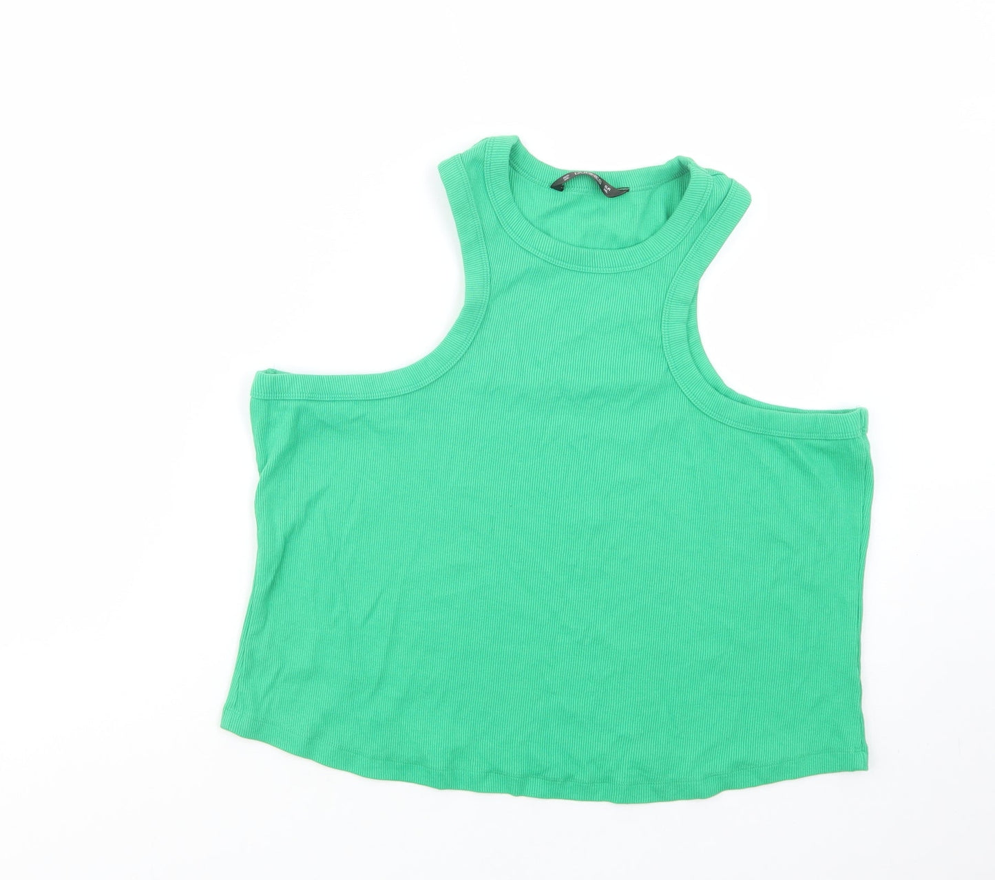 Dunnes Stores Womens Green  Cotton Basic Tank Size 2XL Crew Neck