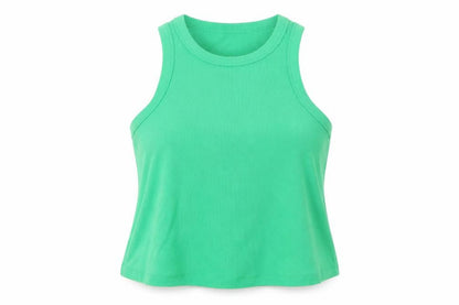 Dunnes Womens Green  Cotton Basic Tank Size 2XL Crew Neck