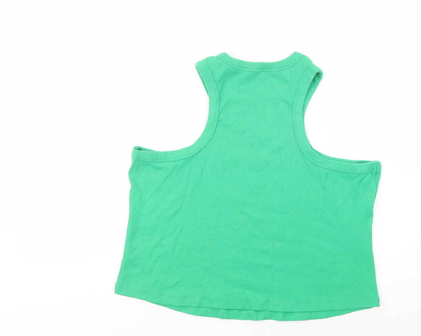 Dunnes Stores Womens Green  Cotton Basic Tank Size 2XL Crew Neck